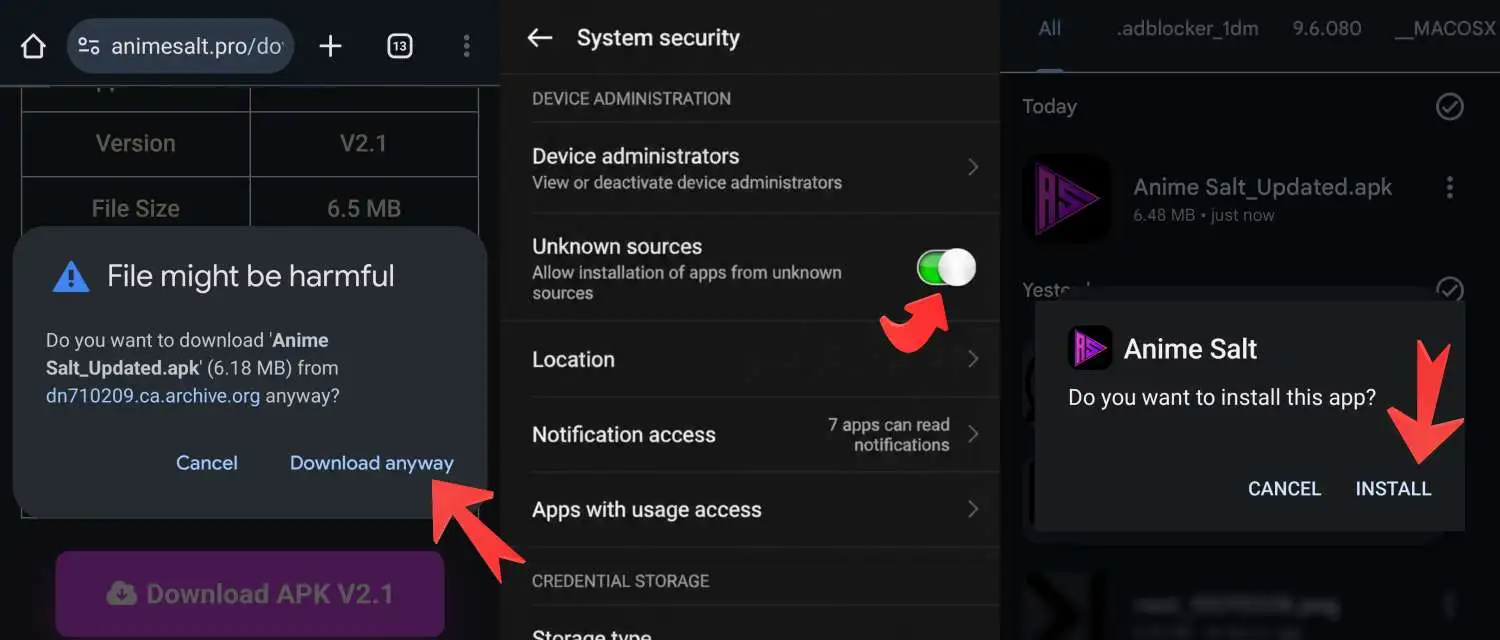 Download and Install Anime Salt APK